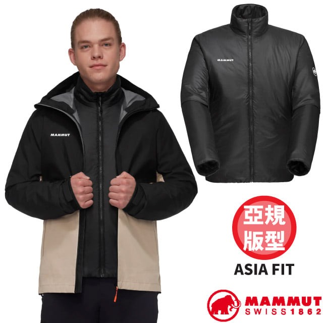【MAMMUT 長毛象】AF 男 Alto 輕量透氣防水連帽兩件式外套/1010-30860-7521 薩凡納褐/黑✿30E010